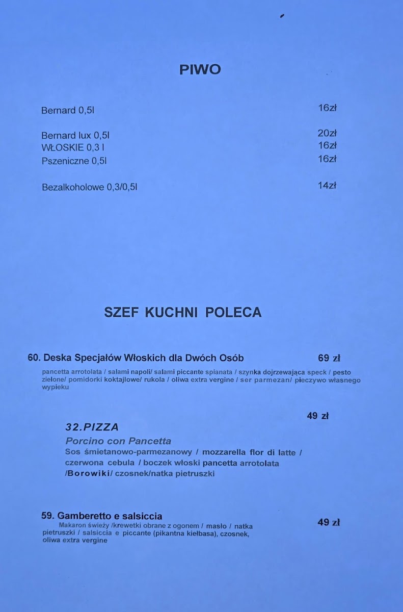 Menu Ristorante Pizzeria To I Owo Legnica-2