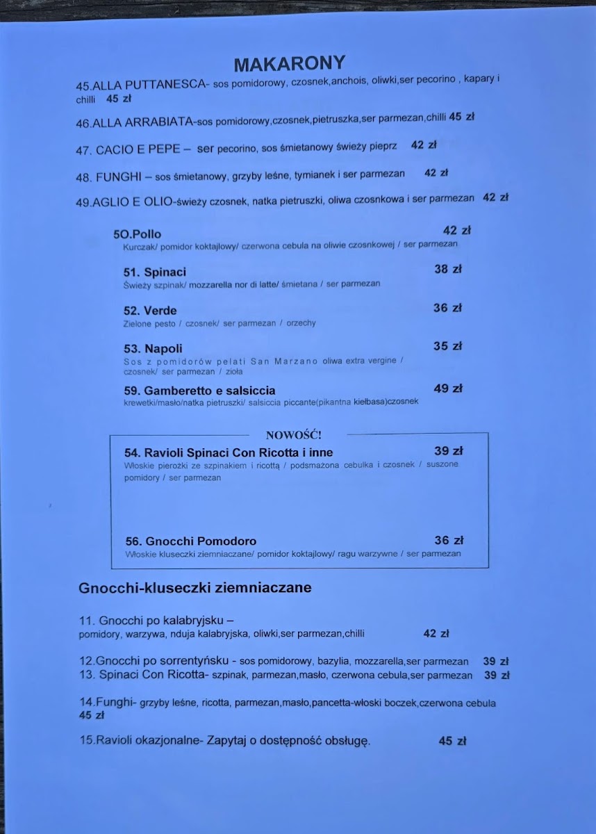 Menu Ristorante Pizzeria To I Owo Legnica-4