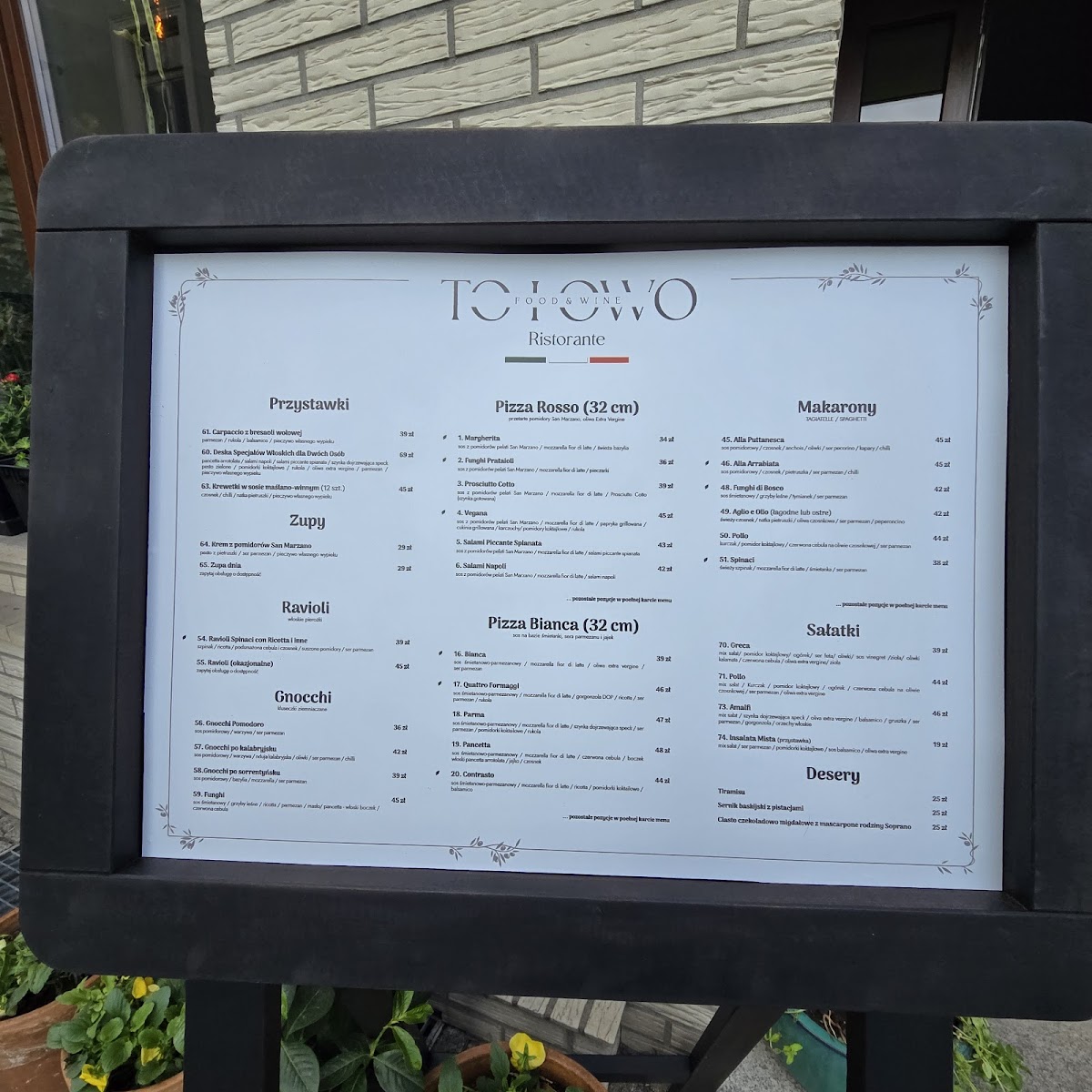 Menu Ristorante Pizzeria To I Owo Legnica-6